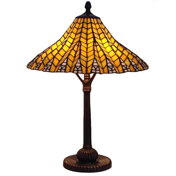 Tiffany Style Pyramid Table Lamp Medium - Click Image to Close